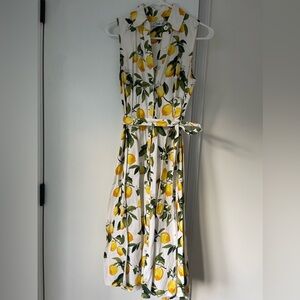 Chetta B like new lemon print knee length dress